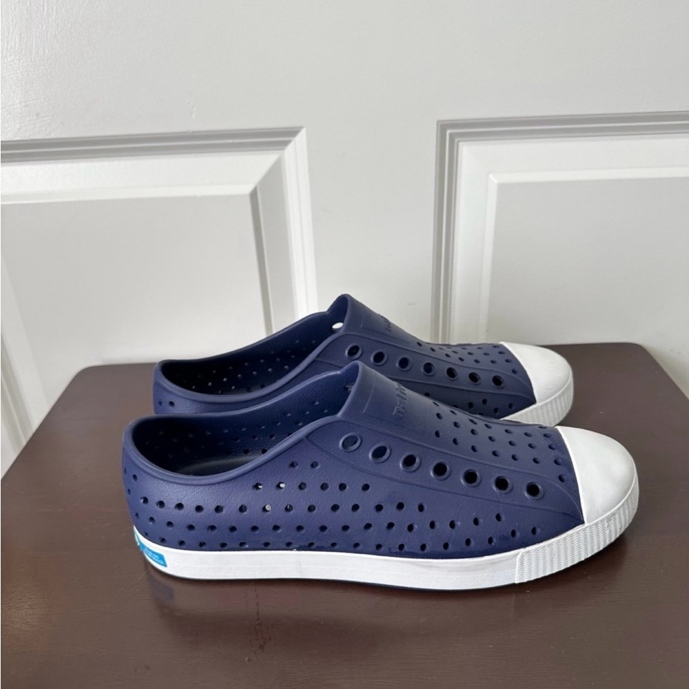 Native Jefferson Adult Shoes Unisex Regatta Blue/Shell White - M8/W10